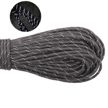 GEGEDA Reflective Paracord 550lb 7 Strand Survival 7strand 100FT Climbing Camping Survival 550 paracord