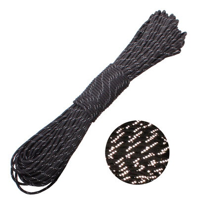 GEGEDA Reflective Paracord 550lb 7 Strand Survival 7 Strand 100FT Alpining Camping Survival 550 Paracord