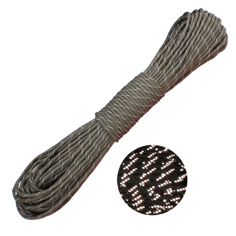 GEGEDA Reflective Paracord 550lb 7 Strand Survival 7 Strand 100FT Alpining Camping Survival 550 Paracord