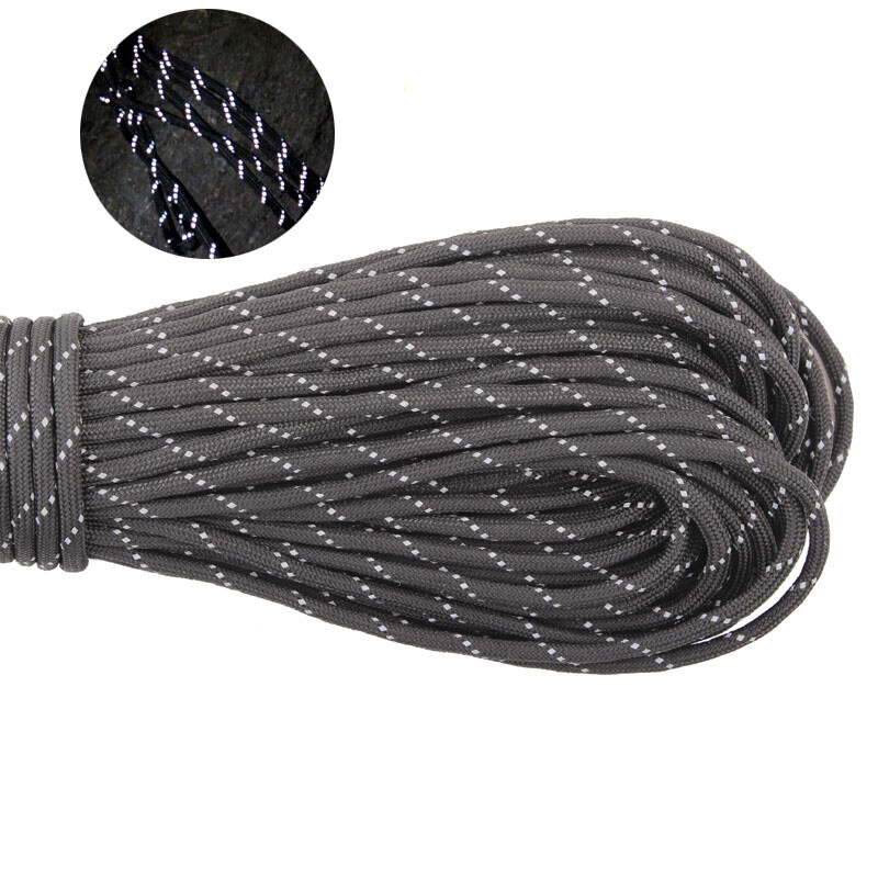GEGEDA Reflective Paracord 550lb 7 Strand Survival 7 Strand 100FT Alpining Camping Survival 550 Paracord