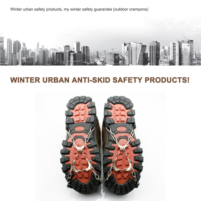 6 hambaga mägironimisklambrid, libisemisvastased komplekti kuuluvad unisex lumeküünised kingakatted välistingimustes kasutatavad keti jalatsite naelad