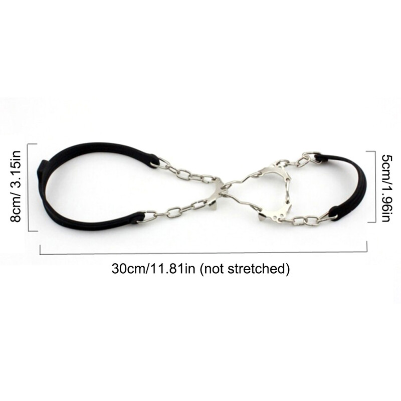 6 hambaga mägironimisklambrid, libisemisvastased komplekti kuuluvad unisex lumeküünised kingakatted välistingimustes kasutatavad keti jalatsite naelad