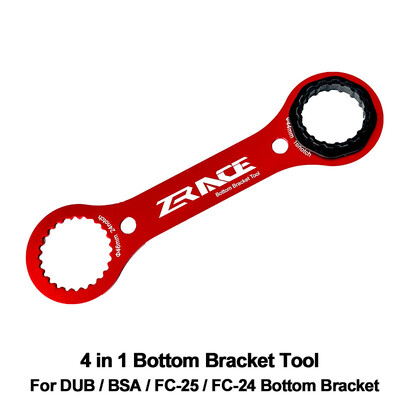 ZRACE 4 u 1 Ključ za donji nosač Višenamjenski alat Al Alloy Central Movement Biciklistički alati za SRAM DUB SHIMANO BSA / FC-25 / FC-24 BB