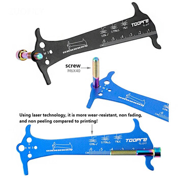 Έλεγχος αλυσίδας ποδηλάτου MTB Κιτ εργαλείων ένδειξης φθοράς αλυσίδας ποδηλάτων Πολυλειτουργικό μετρητής αλυσίδων για ποδήλατο δρόμου βουνού
