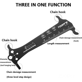 Έλεγχος αλυσίδας ποδηλάτου MTB Κιτ εργαλείων ένδειξης φθοράς αλυσίδας ποδηλάτων Πολυλειτουργικό μετρητής αλυσίδων για ποδήλατο δρόμου βουνού