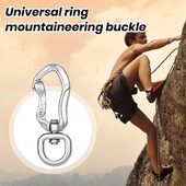 Lieljaudas karabīnes izturīgs alumīnija sakausējuma karabīnes klips ar 360 grādu grozāmu automātisko bloķēšanu smagai lietošanai ārpus telpām