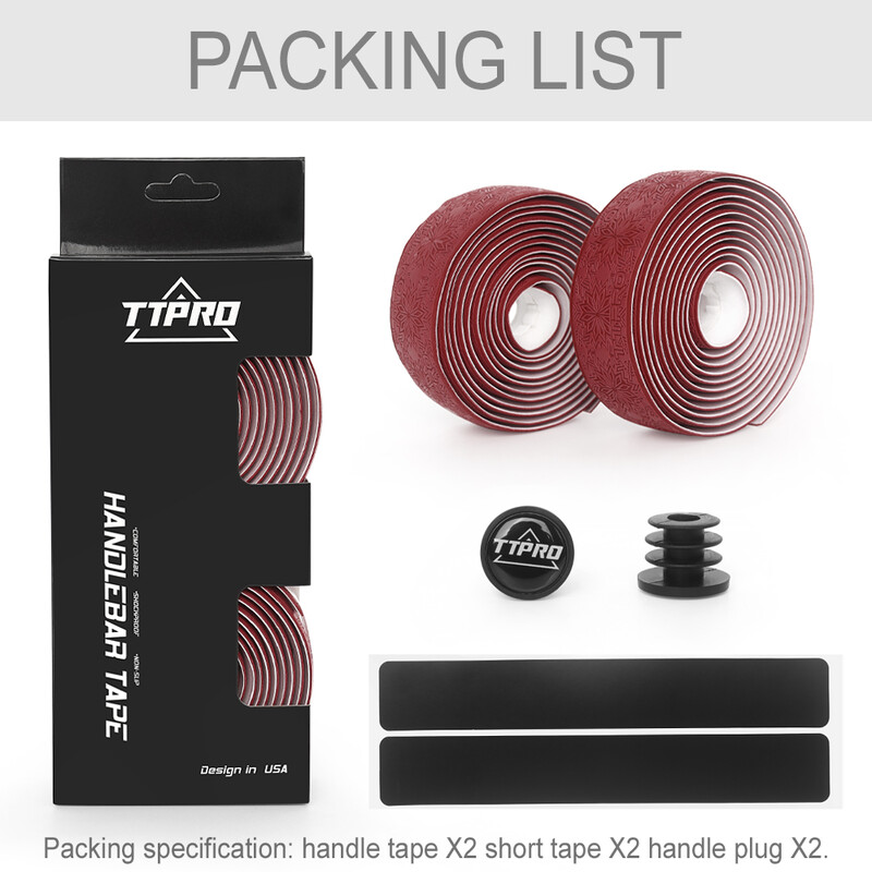 TTPRO traka za upravljač bicikla Snježni ispis EVA PU traka za šipke Meka biciklistička prigušnica s utikačem od 2 šipke Cestovni bicikl Protuklizne trake za amortizere