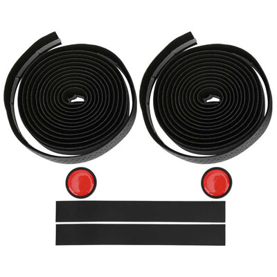 2Gb velosipēda stūres lente PU āda + EVA riteņbraukšanas stūres jostas šosejas velosipēda pretslīdes stieņa lentes stūres siksna ar 2 spraudni