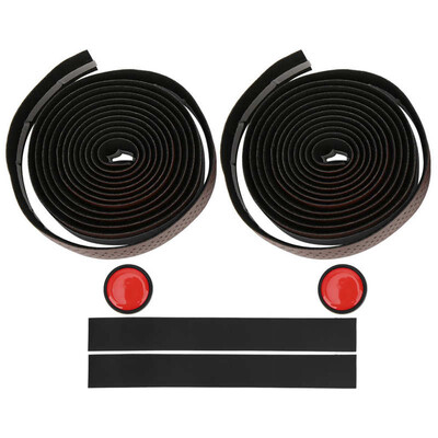 2Gb velosipēda stūres lente PU āda + EVA riteņbraukšanas stūres jostas šosejas velosipēda pretslīdes stieņa lentes stūres siksna ar 2 spraudni