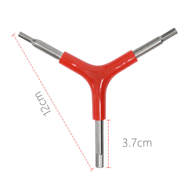 Y-veida 3 virzienu sešstūra uzgriežņu atslēga iekšējais sešstūra uzgriežņu atslēga 4/5/6 mm āra kempinga riteņbraukšanai kalnu velosipēda velosipēda apkopes remonta rīks