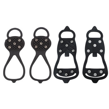 5/8 Teeth Snow Ice Claws Αντιολισθητικά Περπάτημα Cleat Ice Grippers Ice Crampons Παπούτσια για περπάτημα Ice Spikes για περπάτημα στο χιόνι