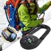 Multifunktsionaalne võtmehoidja termomeeter karabiin välistingimustes matkakompassi karabiin Keskkonnasõbralikud ronimistarvikud