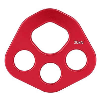 Ploča za snabdijevanje s 4 rupe, 30KN ploča za silu od aluminijske legure, planinarska ekspanzijska užeta, razdjelnik, pribor za penjanje