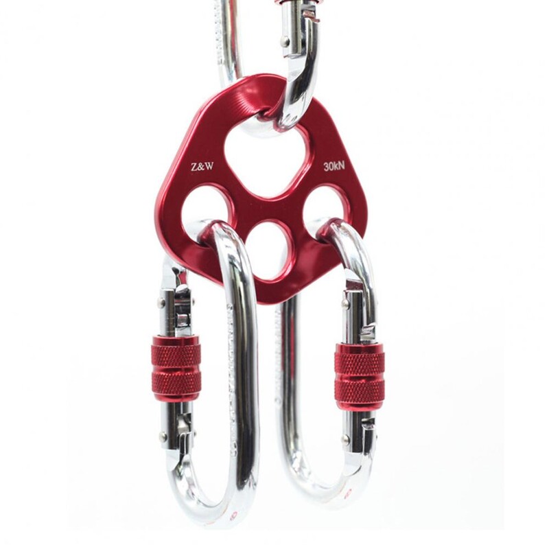 Ploča za snabdijevanje s 4 rupe, 30KN ploča za silu od aluminijske legure, planinarska ekspanzijska užeta, razdjelnik, pribor za penjanje