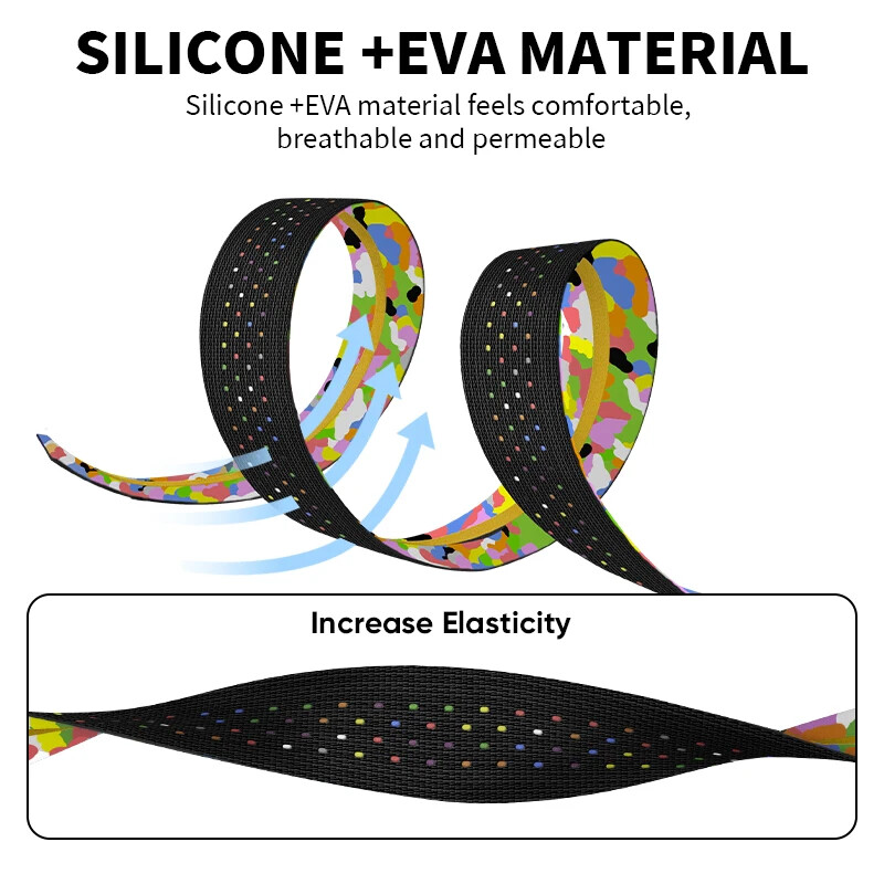 BUCKLOS Silikona ātruma stūres lente Ērta šosejas velosipēda stūres lente Neslīdoša nolaižamā stieņa aptinums Mīksta grants velosipēda siksna