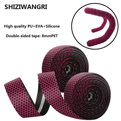 1Pair velosipēda stūres lentes ceļa velosipēda pretslīdes silikona EVA triecienu absorbcijas rokturis lentes riteņbraukšanas siksna velosipēda piederumi