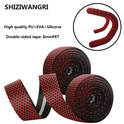 1Pair velosipēda stūres lentes ceļa velosipēda pretslīdes silikona EVA triecienu absorbcijas rokturis lentes riteņbraukšanas siksna velosipēda piederumi