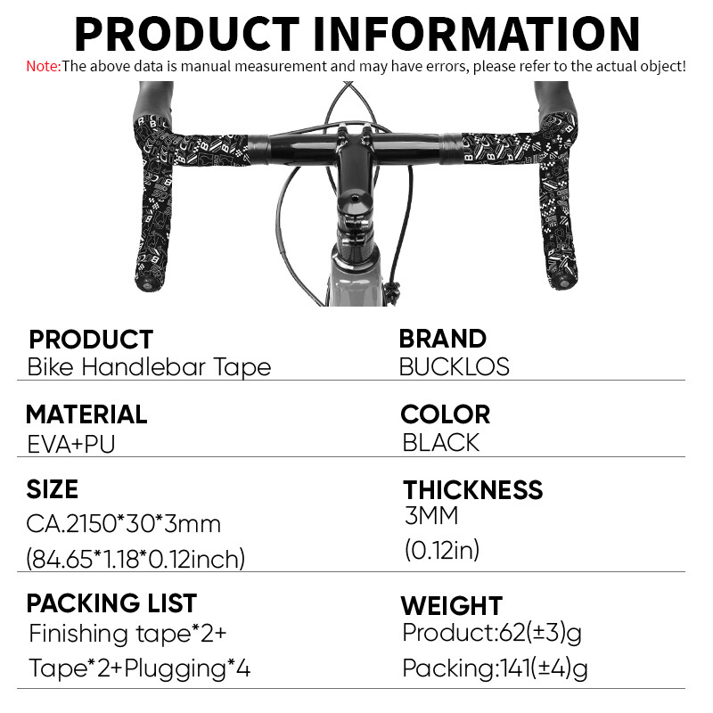 BUCKLOS šosejas riteņbraukšanas stūres lente pret slīdēšanu Ērtas velosipēdu stūres lentes Amortizējošas šosejas velosipēdu lentes Velosipēdu daļas