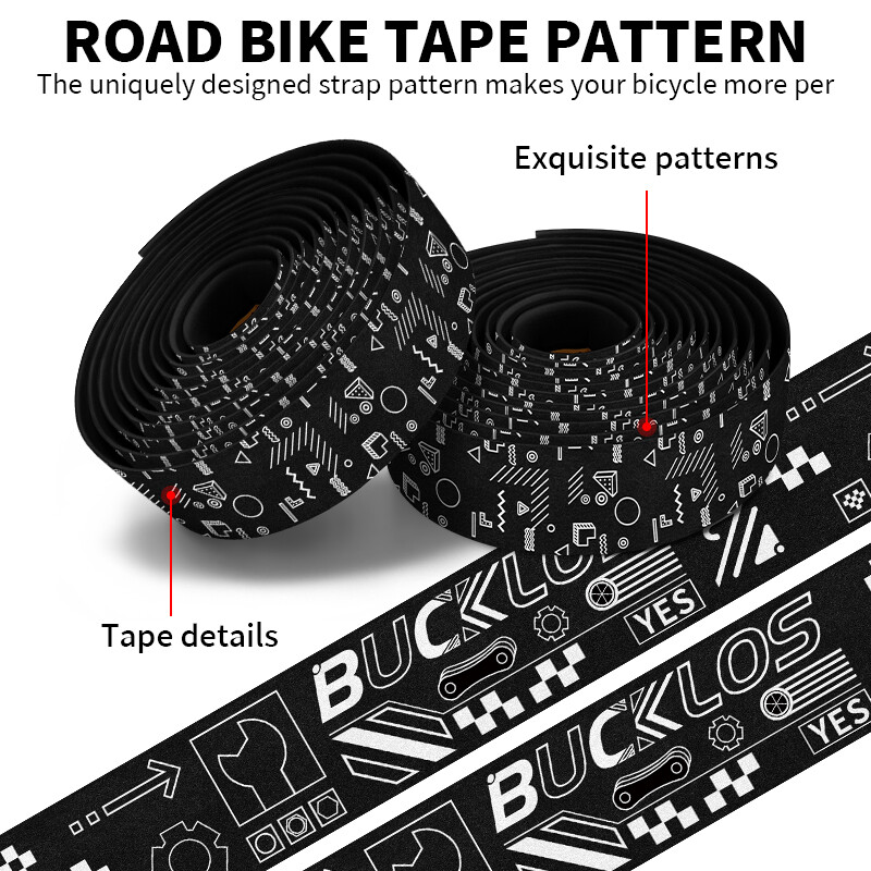 BUCKLOS šosejas riteņbraukšanas stūres lente pret slīdēšanu Ērtas velosipēdu stūres lentes Amortizējošas šosejas velosipēdu lentes Velosipēdu daļas
