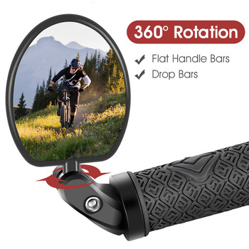 WEST BIKING Bicycle Rearview 360 Rotate Safety Cycing Αξεσουάρ ποδηλάτου καθρέφτη πίσω όψης για καθρέφτες τιμονιού ποδηλάτου MTB 18-25mm