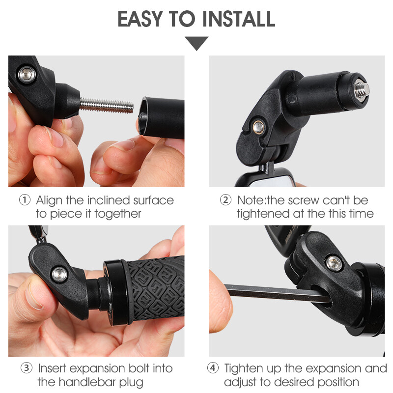 Spätné zrkadlo na bicykel WEST BIKING, otočné o 360 stupňov, bezpečnostné, cyklistické, príslušenstvo pre riadidlá MTB bicyklov s rozmermi 18-25 mm