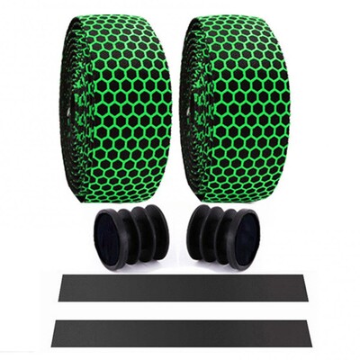 Šūnveida PVC šosejas velosipēda velosipēda stūres lentes jostas riteņbraukšanas stūres stieņa lentes ietīšanas korķa 2 stieņa spraudnis pretslīdes siksnas guidoline