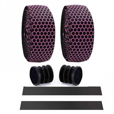 Šūnveida PVC šosejas velosipēda velosipēda stūres lentes jostas riteņbraukšanas stūres stieņa lentes ietīšanas korķa 2 stieņa spraudnis pretslīdes siksnas guidoline