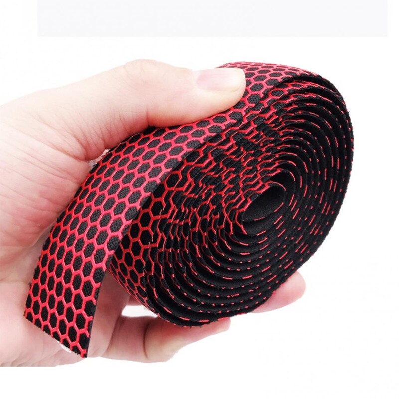 Šūnveida PVC šosejas velosipēda velosipēda stūres lentes jostas riteņbraukšanas stūres stieņa lentes ietīšanas korķa 2 stieņa spraudnis pretslīdes siksnas guidoline