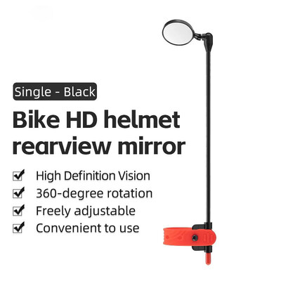 360° regulējami grozāmi atpakaļskata spoguļi šosejas velosipēdu un motociklu ķiverēm, drošības atstarotājs