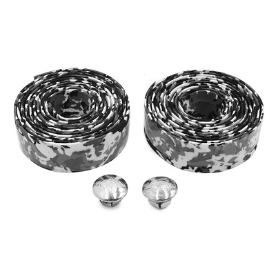 X Autohaux stūres roktura lentes aptinuma lentes dekors velosipēdam Dekoratīvā roktura lente velosipēda roktura josta ar stieņa vāciņu