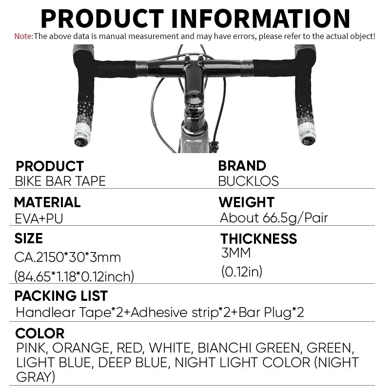 BUCKLOS šosejas velosipēdu stūres lentes Triecienu absorbējošas riteņbraukšanas stieņa lentes Pretslīdes, nodilumizturīgas velosipēda siksnas velosipēda rokturu lentes