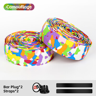 WEST BIKING 1 pāris krāsains šosejas velosipēda stūres lentes riteņbraukšanas roktura jostas siksnas EVA pretvibrācijas velosipēda roktura lentes aptinums