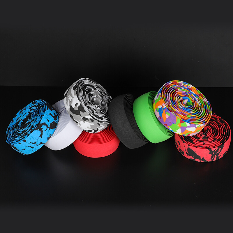 WEST BIKING 1 pāris krāsains šosejas velosipēda stūres lentes riteņbraukšanas roktura jostas siksnas EVA pretvibrācijas velosipēda roktura lentes aptinums