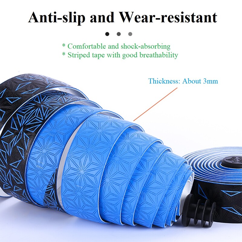 1 pāris šosejas velosipēdu pretslīdes stūres lente Amortizējoša sviedru roktura lente ar stieņa gala spraudņiem Velosipēda stieņa stieņa lente