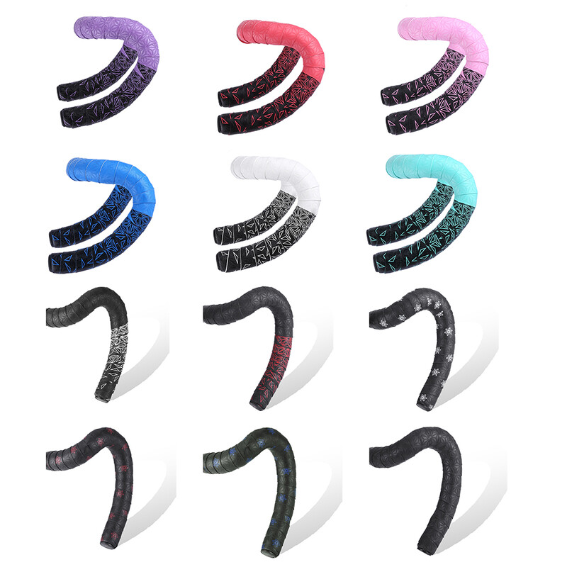 1 pāris šosejas velosipēdu pretslīdes stūres lente Amortizējoša sviedru roktura lente ar stieņa gala spraudņiem Velosipēda stieņa stieņa lente