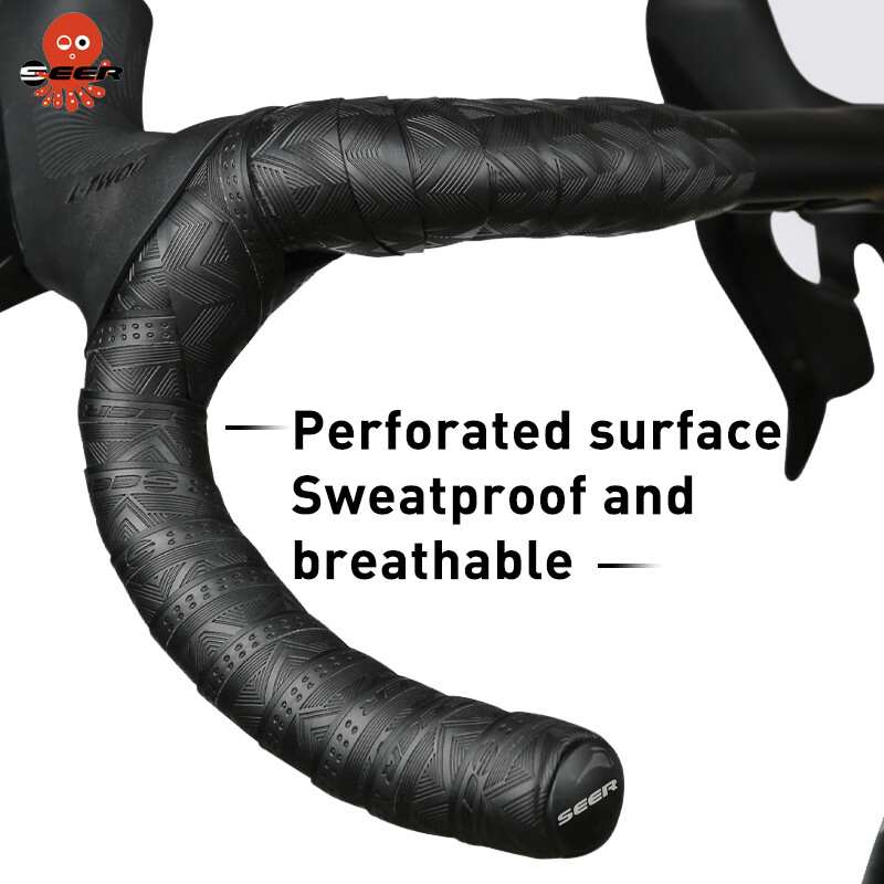SEER 1 par traka za upravljač cestovnog bicikla protiv klizanja PU EVA silikonska traka za ručku otporna na udarce s čepovima na kraju šipke Dodaci za bicikle