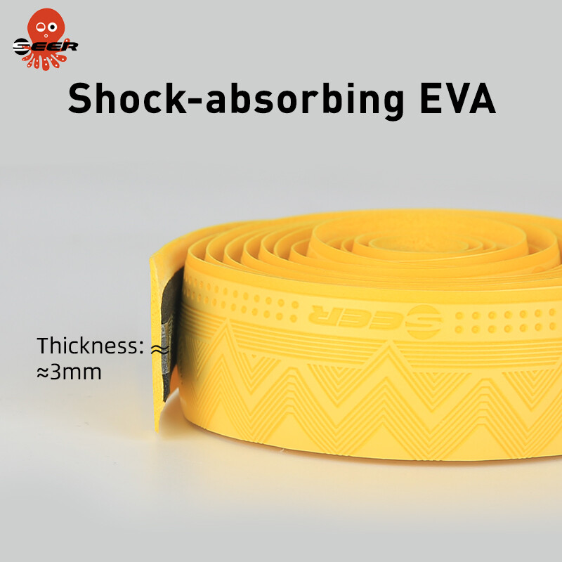 SEER 1 par traka za upravljač cestovnog bicikla protiv klizanja PU EVA silikonska traka za ručku otporna na udarce s čepovima na kraju šipke Dodaci za bicikle