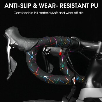 WEST BIKING Лента за кормилото на шосеен велосипед Soft PU EVA Bike BarsTape Anti-slip Cycling Wrap Wrap Lants Аксесоари за велосипеди