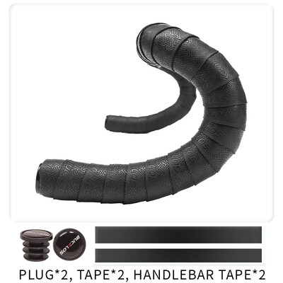 BUCKLOS Izdržljiva traka za upravljač bicikla Protuklizna traka za upijanje udaraca za cestovne bicikle Traka za ručku s čepovima Dodaci za bicikl