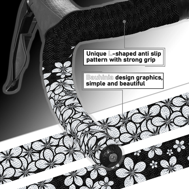 BUCKLOS Izdržljiva traka za upravljač bicikla Protuklizna traka za upijanje udaraca za cestovne bicikle Traka za ručku s čepovima Dodaci za bicikl