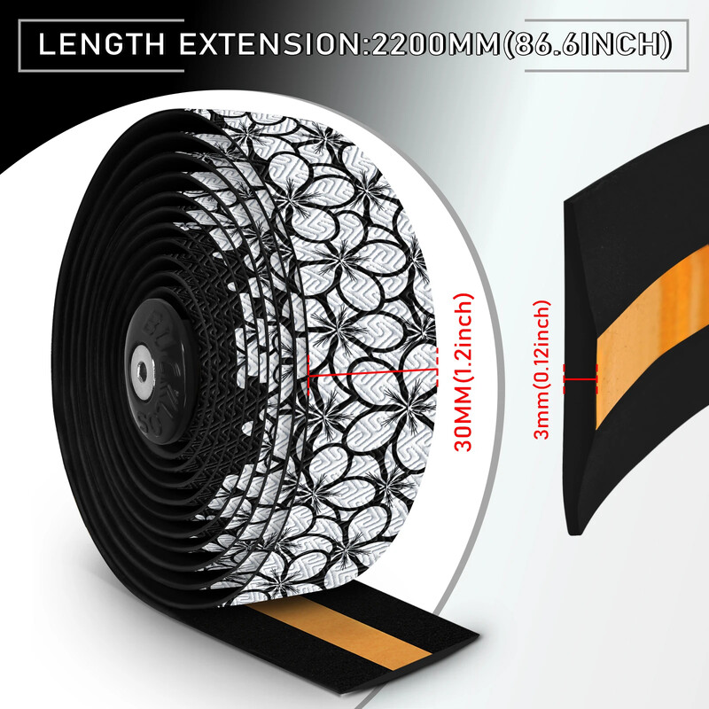 BUCKLOS Izdržljiva traka za upravljač bicikla Protuklizna traka za upijanje udaraca za cestovne bicikle Traka za ručku s čepovima Dodaci za bicikl