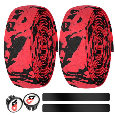 6gab Kamuflāžas velosipēda riteņbraukšanas roktura jostas velosipēda rokturi Aptīšanas lentes šosejas velosipēda stūres siksna ar stieņa spraudni