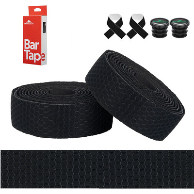 MOTSUV 1Pair jauns velosipēda stūres ceļa velosipēda pretslīdes silikagels EVA triecienu absorbcijas roktura lentes riteņbraukšanas aptinuma gala spraudnis