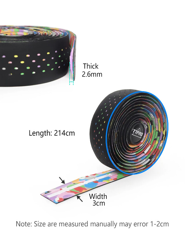 TTPRO Mummy velosipēda stūres lente ceļa grants velosipēda pretapaugšanas amortizējoša, elpojoša lente riteņbraukšanas piederumiem