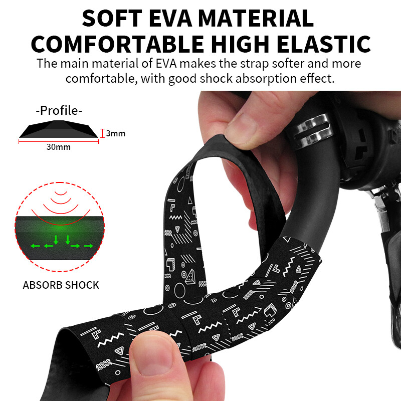 BUCKLOS šosejas velosipēdu stūres lentes mīkstas triecienizturīgas velosipēda stieņa aptinums PU EVA ūdensizturīgs riteņbraukšanas stūres lentes velosipēdu piederumi