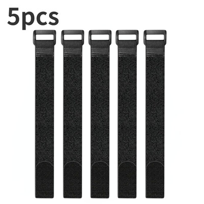 5gab 2,5 * 30 cm velosipēda kaklasaite Fiksēta siksna atkārtoti lietojama neilona velosipēda siksnas āķis un cilpas kabelis Daudzfunkcionāls pašlīmējošs stiprinājums