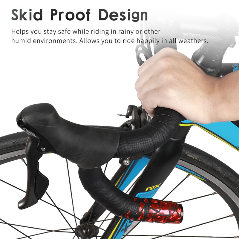 WEST BIKING šosejas velosipēda mīkstā stūres lente PU+EVA pretslīdes velosipēda stūres lente amortizators riteņbraukšanas aptinuma gala spraudnis