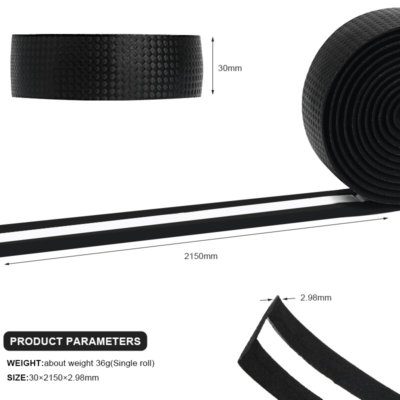 Velosipēda stūres lente, neslīdoša trieciena absorbcija šosejas velosipēda roktura siksnas riteņbraukšanai, mīksta pretvibrācijas lente ar stieņa gala spraudņiem