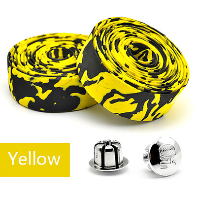 2 KOM EVA traka za upravljač bicikla Pojas za ručku biciklističkog brdskog bicikla Reflektirajuća folija Pojas za cestovni bicikl s čepovima