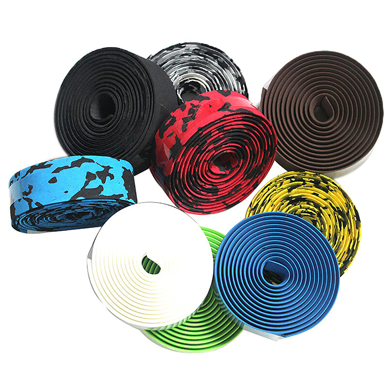 2 KOM EVA traka za upravljač bicikla Pojas za ručku biciklističkog brdskog bicikla Reflektirajuća folija Pojas za cestovni bicikl s čepovima